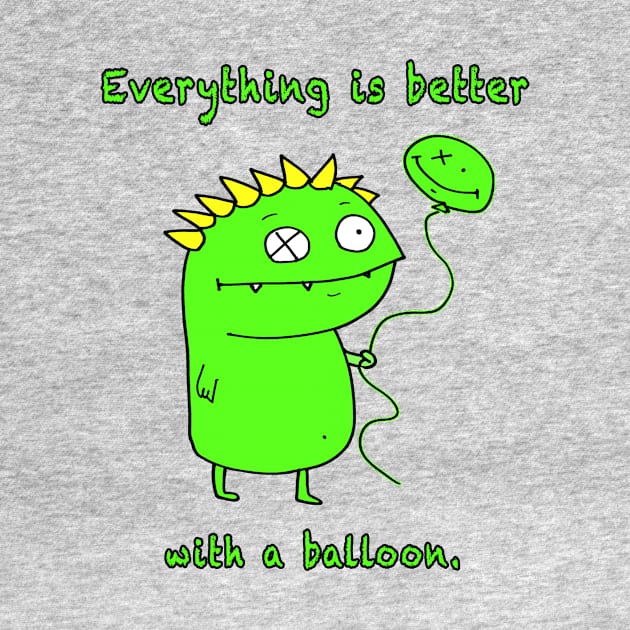 Everything is better with a balloon.  Witterworks Monster by witterworks